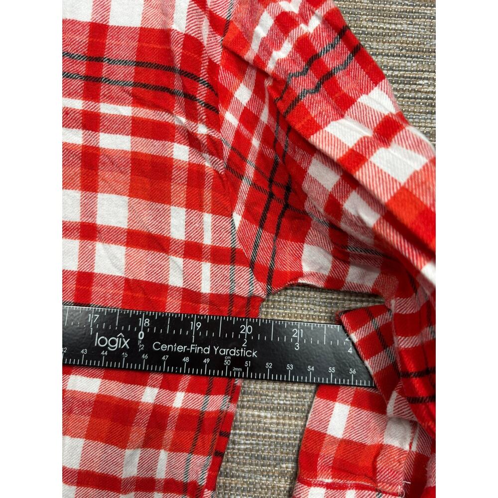 Ohio State Buckeyes Shirt Womens Small Red NCAA Football Plaid Hoodie FourTees - Picture 6 of 6